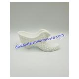 Hobnail Milk Glass Shoe Decoration