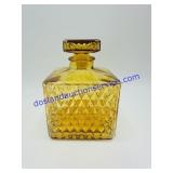 Diamond Point Amber Glass Decanter