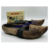 Wooden shoes and recipe box