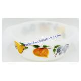 Vintage Fire King Fruit Pattern Baking Dish