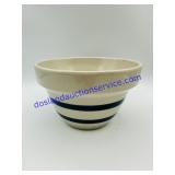 Roseville Blue-Banded Stoneware Mixing Bowl