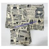 Newspaper Placemats and Cloth Napkins
