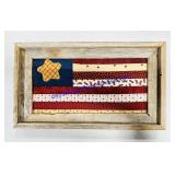 Framed American Flag Quilt