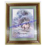 Framed Deer in the Woods Print