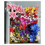 Box of Faux Flowers