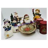 Santa Candy Dish, Salt and Pepper Shakers and