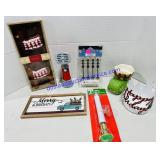 Holiday Candle Holder, Wooden Christmas Sign