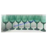 7 Green Wine Glasses