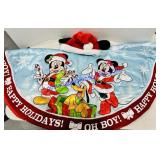 Disney Tree Skirt, Mikey Ears Santa Hat