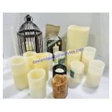 Battery Lit Candles And Lantern
