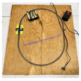 Toy Train Track on Wood Base