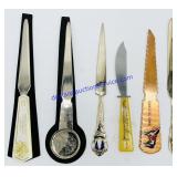 6 Metal Souvenir Letter Openers