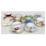 10 Ceramic/Porcelain Cup & Saucer Sets