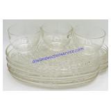 Glass Snack Plate & Tea Cup Set (1 Missing Tea