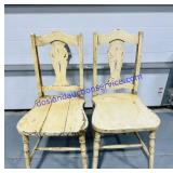 Pair Of Wooden Chairs 35"