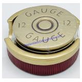 Sealed Mock 12 Gauge 5 Pc Coasters & Holder Set