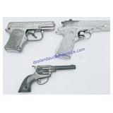 3 Vintage Metal Toy Guns/Cap Guns