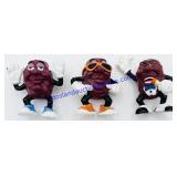 (3) 1987 Calrab "The California Raisins" Rubber