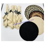Cloth Napkins With Holders, Potholders