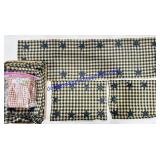3 Table Runners, 12 Placemats, Set of 2 Curtain