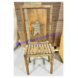 Star Cutout, Wooden Decorative Chair