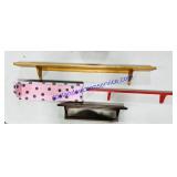 4 Large Wooden Wall Hanging Shelves