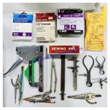 Vintage Calipers, Stapler with Staples, and