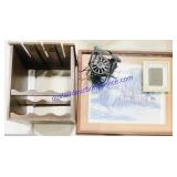 Horse Picture, Small Frame, 2 Wine Bottle Holders