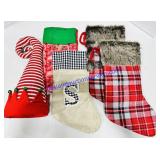 Elf Hat Tree Topper, Stockings