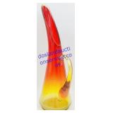 Swung Crackle Glass Amberina Pitcher (Broken