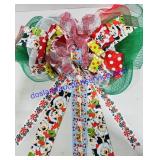 Giant Mickey Christmas Ribbon Bow