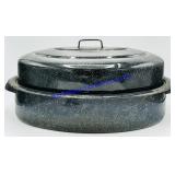 Large Metal Lidded Roast Pan