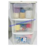 3 Drawer Full of Yarn and String