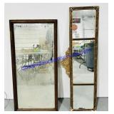 Pair of Mirrors 43x20" 47x17"