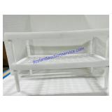 Plastic, White, Stackable Shelving