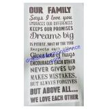 Canvas "Our Family" Wall Hanging