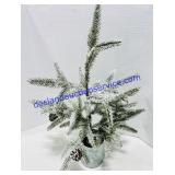 Small, Winter Tree With Lights