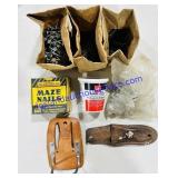 Lot Of Nails, Screws, Plumbers Putty and Other