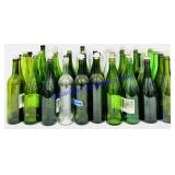 40 Labeled/Unlabeled Glass Wine Bottles