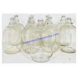 9 One Gallon Glass Bottles w/ Caps