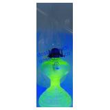 Queen Anne No. 2 Uranium Glass Oil Lamp