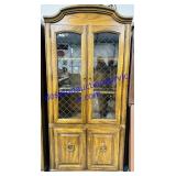 Wooden Glass Door Hutch 35x17x76"