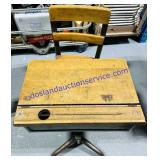 Antique School Desk 20x27x24"