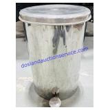 2 Metal Trash Cans 16" Tall