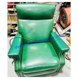 Green Leather Massage Chair 41"