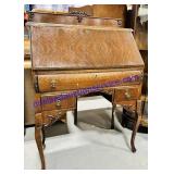 Folding Front Wooden Secretary Desk 30x16x44"
