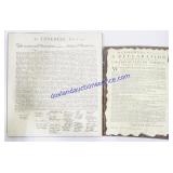 2 Wooden Wall Art American Historical Documents