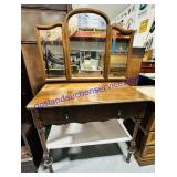 Vintage Wooden Vanity 33x16x54"