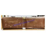 2 Vintage Brown Metal Suitcases