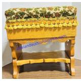 Padded Foot Stool With Storage 17"x16"x10"